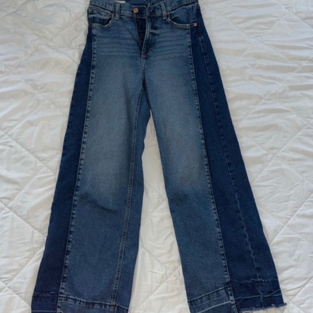 GAP wide leg high waisted jeans - High Rise stride size 27